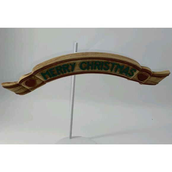 Homco MERRY CHRISTMAS Plastic Banner Sign #7503 - Picture 1 of 5